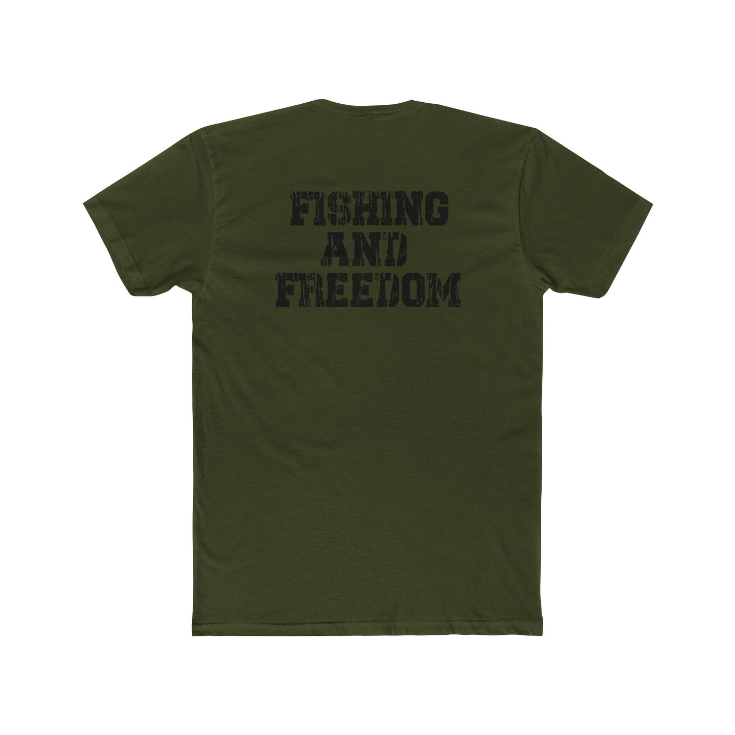 Fishing and Freedom Cotton Crew Tee
